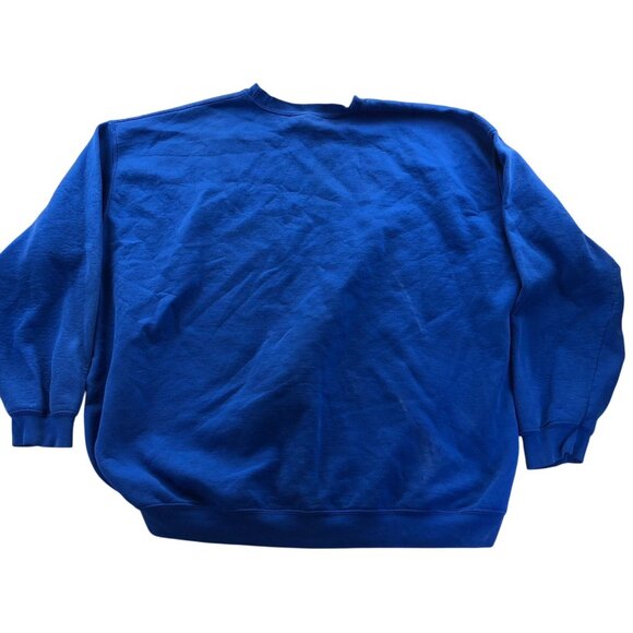 Gildan Mens Sweatshirt 5XL Crewneck Blue Heavy Blend Pullover Classic FLAWS - Picture 2 of 15